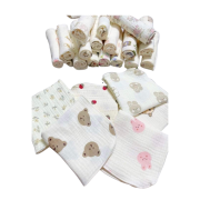 Khăn muslin cho bé họa tiết xinh xắn